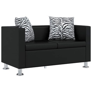 Diverse Hardware, Sofa 2-Sitzer Kunstleder Schwarz, vidaXL 2-Sitzer-Sofa Kunstleder Schwarz