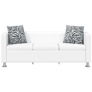 Diverse Hardware, Sofa 3-Sitzer Kunstleder Weiss, vidaXL 3-Sitzer-Sofa Kunstleder Weiß