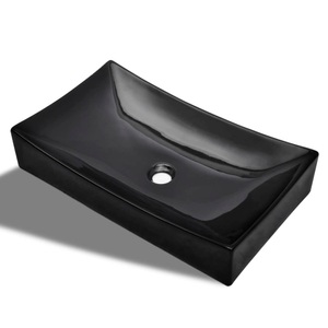 Diverse Hardware, Keramik Waschbecken rechteckig schwarz, vidaXL Keramik Waschbecken rechteckig schwarz