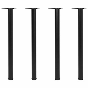vidaXL, vidaXL 4x höhenverstellbares Tischbein Tischbeine Stützfuß Schwarz 870 mm, vidaXL 4 höhenverstellbare Tischbeine Schwarz 870 mm