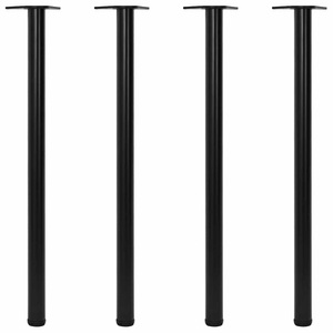 vidaXL, vidaXL 4x höhenverstellbares Tischbein Tischbeine Stützfuß Schwarz 1100 mm, vidaXL 4x höhenverstellbares Tischbein Schwarz 1100 mm