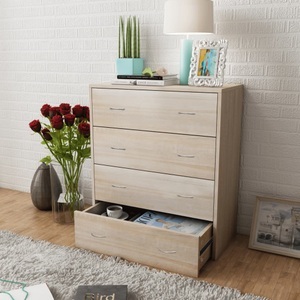 vidaXL, vidaXL Kommode mit 4 Schubladen 60×30,5×71 cm Eichenbraun, vidaXL Kommode mit 4 Schubladen 60×30,5×71 cm Eichenbraun