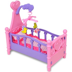Diverse Hardware, Puppenbett Kinderspielzeug Rosa + Lila, vidaXL Puppenbett Kinderspielzeug Rosa + Lila