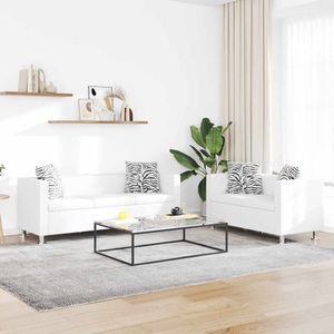Diverse Hardware, Sofa Set Kunstleder 3-Sitzer und 2-Sitzer Weiss, vidaXL Sofagarnitur Kunstleder 3-Sitzer + 2-Sitzer Weiß