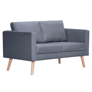 Diverse Hardware, Sofa Set 2-Sitzer und 3-Sitzer Stoff Dunkelgrau