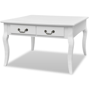 Diverse Hardware, Couchtisch mit 4 Schubladen Weiss, vidaXL Couchtisch mit 4 Schubladen Weiß