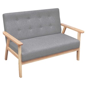 Diverse Hardware, Sofa-Set 2-tlg. Stoff Hellgrau, vidaXL Sofa-Set 2-tlg. Stoff Hellgrau