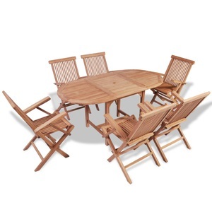 vidaXL, vidaXL B-Ware 7-tlg. Garten-Essgruppe Teak Massivholz