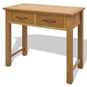 Eichen-Schminktisch mit Hocker