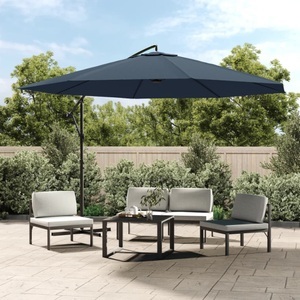 Diverse Hardware, Freiarm-Sonnenschirm 3,5 m Blau, vidaXL Ampelschirm 3,5 m Blau
