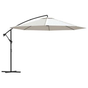 Diverse Hardware, Freiarm-Sonnenschirm 3,5 m Sandweiss, vidaXL Ampelschirm 3,5 m Sandweiß
