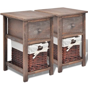 Diverse Hardware, Nachttische 2 Stk. Holz Braun, vidaXL Nachttische 2 Stk. Holz Braun