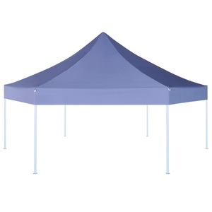 Diverse Hardware, Sechseckiges Faltbares Pop-Up Festzelt Dunkelblau 3,6x3,1 m, vidaXL Pop-Up-Partyzelt Hexagonal Faltbar Dunkelblau 3,6x3,1 m