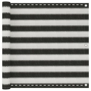 Diverse Hardware, Balkonsichtschutz HDPE 90x400 cm anthrazit und weiss