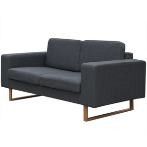 Diverse Hardware, 2-Sitzer Sofa Stoff Dunkelgrau, vidaXL 2-Sitzer Sofa Stoff Dunkelgrau