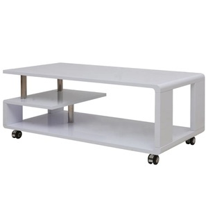 Diverse Hardware, Hochglanz Couchtisch Weiss, 