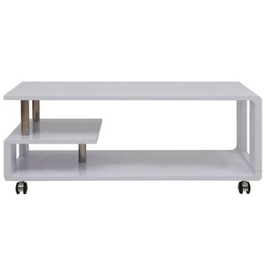 Diverse Hardware, Hochglanz Couchtisch Weiss, 