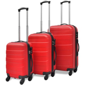 Diverse Hardware, 3-tlg. Hartschalen-Reisekoffer-Set Trolley Rot, vidaXL 3-tlg. Hartschalenkoffer-Set Rot 45,5/55/66 cm