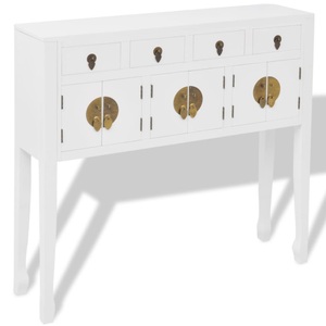 Sideboard im chinesischen Stil Massivholz Weiss