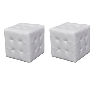Diverse Hardware, Nachttisch Sitzhocker 2er Set 30x30x30 cm weiss, vidaXL Hocker Weiß