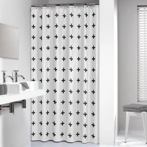 Sealskin, Sealskin Duschvorhang Signes 180x200 cm Schwarz und Weiß, 