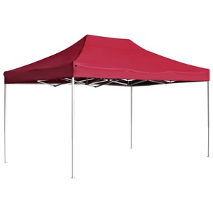 Diverse Hardware, Profi-Partyzelt Faltbar Aluminium 4,5x3 m Weinrot