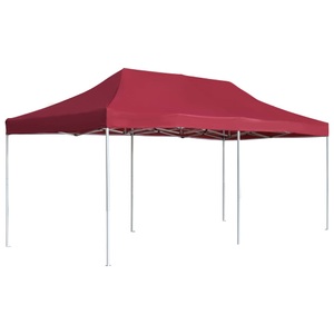vidaXL, vidaXL Profi-Partyzelt Faltbar Aluminium 6×3 m Weinrot