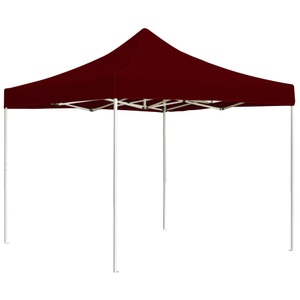 vidaXL, vidaXL Profi-Partyzelt Faltbar Aluminium 3×3 m Weinrot