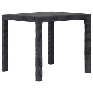 Gartentisch Braun 79 x 79 x 72 cm Kunststoff Rattan-Optik