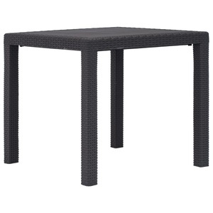 Diverse Hardware, Gartentisch Braun 79 x 79 x 72 cm Kunststoff Rattan-Optik