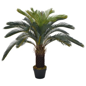 vidaXL, vidaXL Künstliche Pflanze Cycas-Palme mit Topf Grün 90 cm, vidaXL Künstliche Pflanze Cycas-Palme mit Topf Grün 90 cm