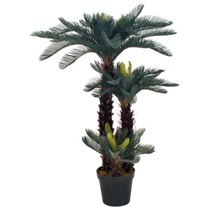 vidaXL, vidaXL Künstliche Pflanze Cycas-Palme mit Topf Grün 125 cm, vidaXL Künstliche Pflanze Cycas-Palme mit Topf Grün 125 cm