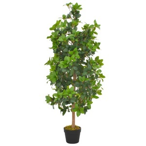 vidaXL, vidaXL Künstliche Pflanze Lorbeerbaum mit Topf Grün 120 cm, vidaXL Künstliche Pflanze Lorbeerbaum mit Topf Grün 120 cm