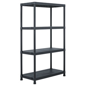 Diverse Hardware, Lagerregal Schwarz 200 kg 80 x 40 x 138 cm Kunststoff, vidaXL Lagerregal Schwarz 200 kg 80 x 40 x 138 cm Kunststoff
