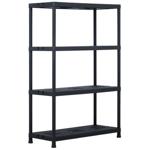 Diverse Hardware, Lagerregal Schwarz 220 kg 90 x 40 x 138 cm Kunststoff, 