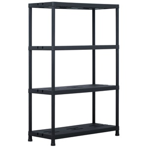 Diverse Hardware, Lagerregal Schwarz 220 kg 90 x 40 x 138 cm Kunststoff, 