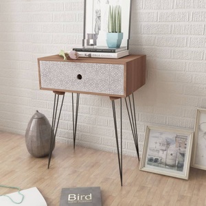 Diverse Hardware, Nachttische mit Schublade 2 Stk. Braun, 