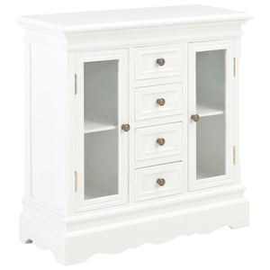 vidaXL, vidaXL Sideboard Weiß 70×28×70 cm Massivholz Kiefer