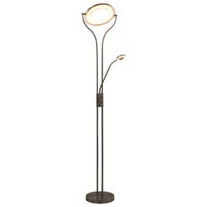 vidaXL, vidaXL Stehlampe 18 W Silbern 180 cm Dimmbar