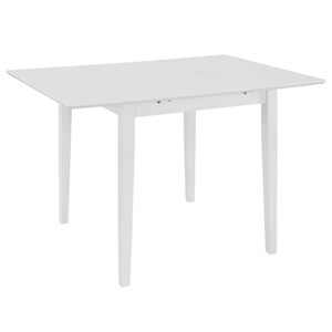 Diverse Hardware, Ausziehbarer Esstisch Weiss (80-120)x80x74 cm MDF, vidaXL Ausziehbarer Esstisch Weiß (80-120)x80x74 cm MDF