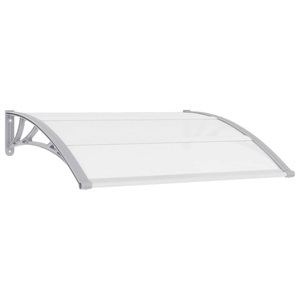 vidaXL, vidaXL Türvordach Grau und Transparent 120×80 cm PC, vidaXL Türvordach Grau und Transparent 120x75 cm PC