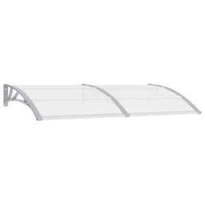 vidaXL, vidaXL Türvordach Grau und Transparent 200×80 cm PC, VidaXL - Vordach polycarbonat, One Size, Multicolor