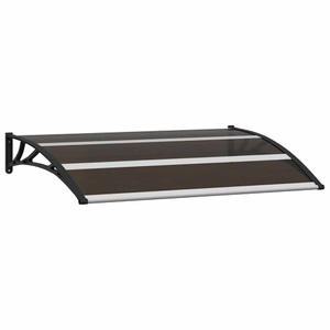 vidaXL, vidaXL Türvordach Schwarz 120×80 cm PC, vidaXL Vordach Schwarz 120x75 cm PC