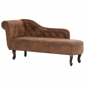 Diverse Hardware, Chaiselongue Braun Wildleder-Optik, vidaXL Chaiselongue Braun Wildleder-Optik