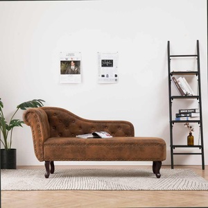 Diverse Hardware, Chaiselongue Braun Wildleder-Optik, vidaXL Chaiselongue Braun Wildleder-Optik