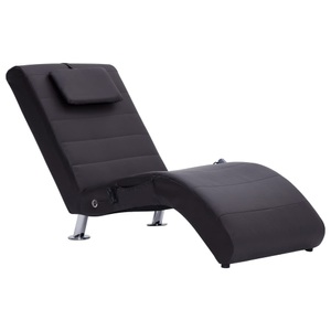 Diverse Hardware, Massage Chaiselongue mit Kissen Braun Kunstleder, vidaXL Massage Chaiselongue mit Kissen Braun Kunstleder