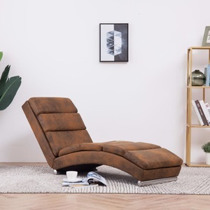 Diverse Hardware, Chaiselongue Braun Wildleder-Optik, vidaXL Chaiselongue Braun Wildleder-Optik