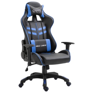 Diverse Hardware, Gaming-Stuhl Blau PU, vidaXL Gaming-Stuhl Blau Kunstleder