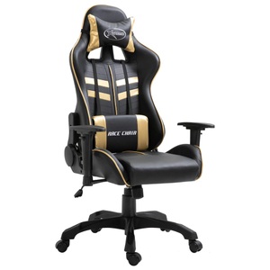 Diverse Hardware, Gaming-Stuhl Golden PU, vidaXL Gaming-Stuhl Golden Kunstleder