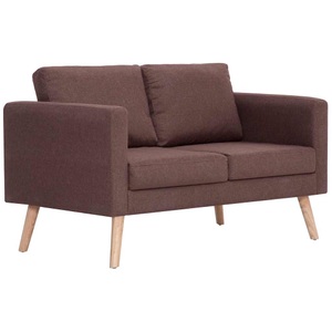 Diverse Hardware, 2-Sitzer-Sofa Stoff Braun, vidaXL 2-Sitzer-Sofa Stoff Braun